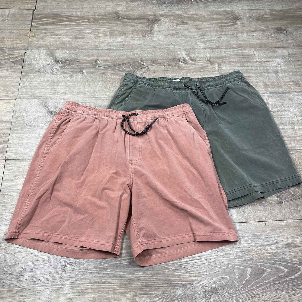 Bearbottom Swim‎ Shorts Mens XL Multicolor Lined Drawstring Casual Lot Of 2